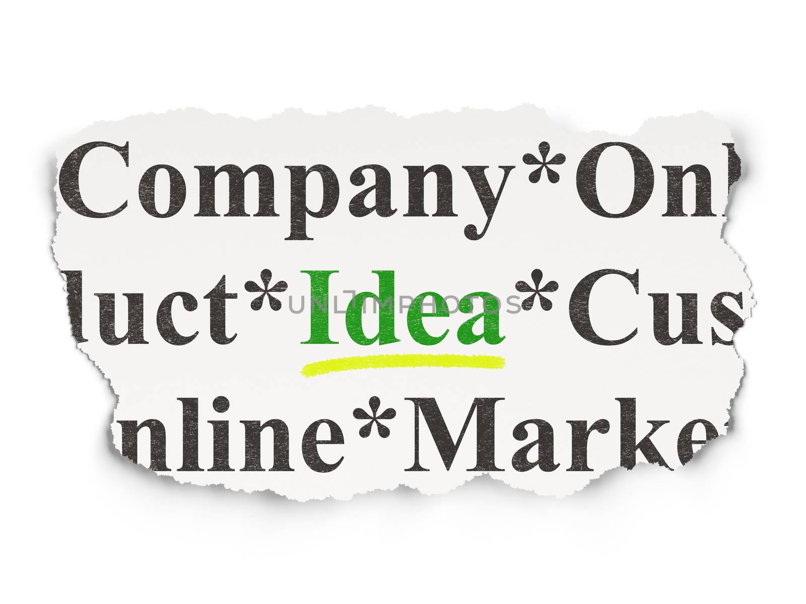 Marketing concept: Idea on Paper background by maxkabakov