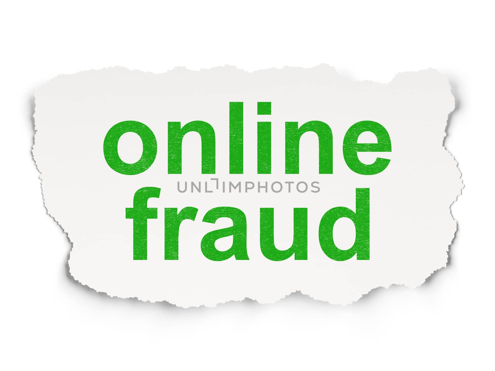 Privacy concept: Online Fraud on Paper background by maxkabakov