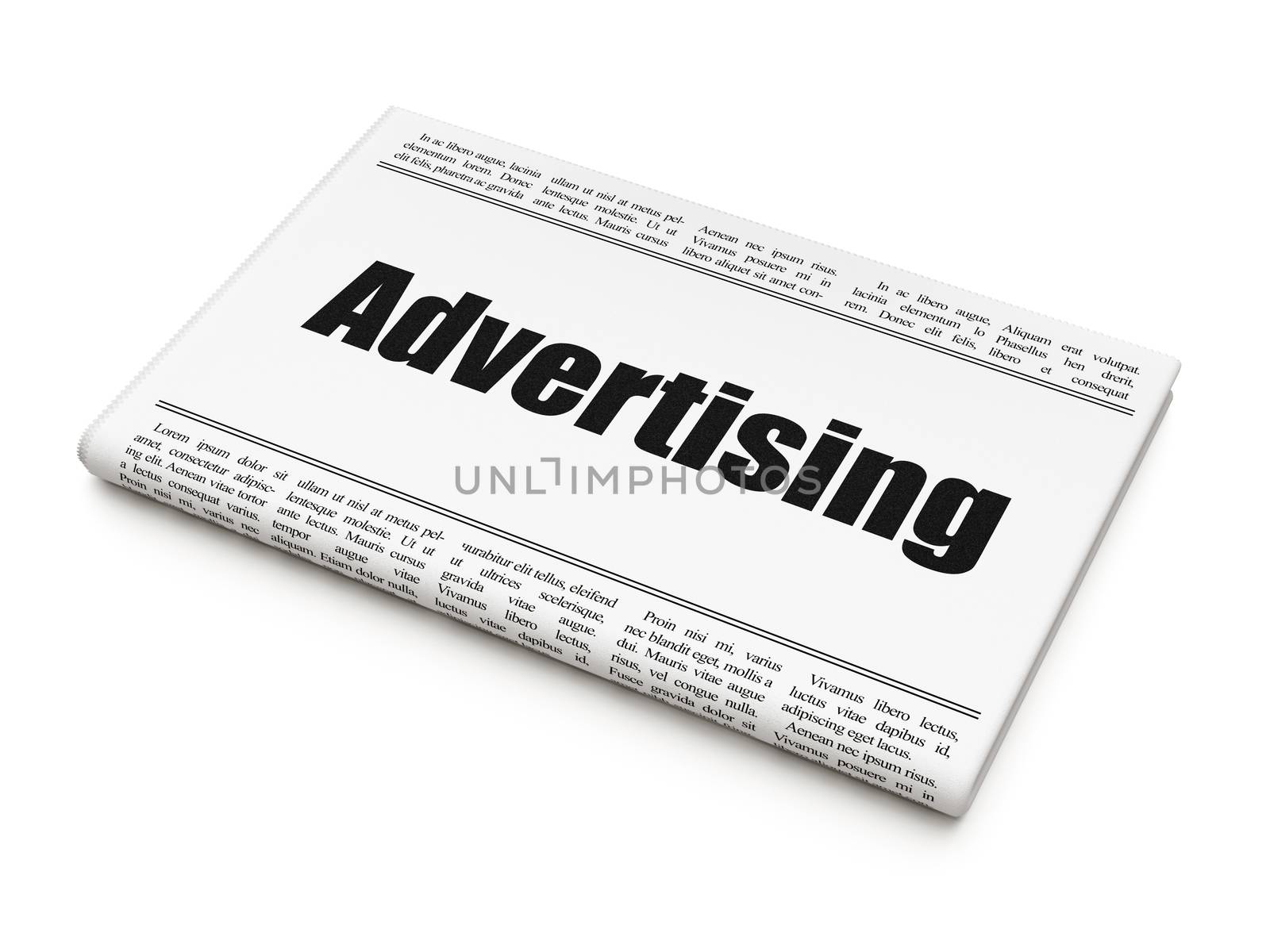 Marketing concept: newspaper headline Advertising by maxkabakov