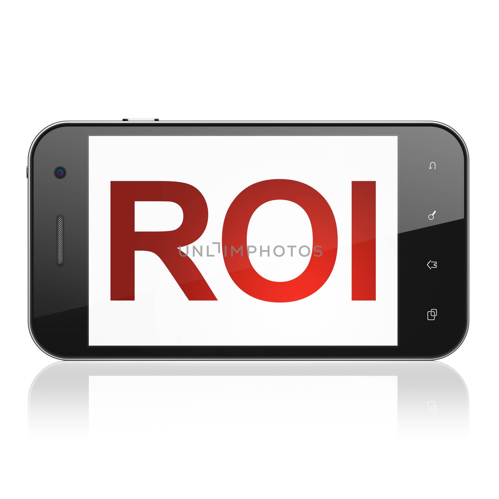 Finance concept: ROI on smartphone by maxkabakov