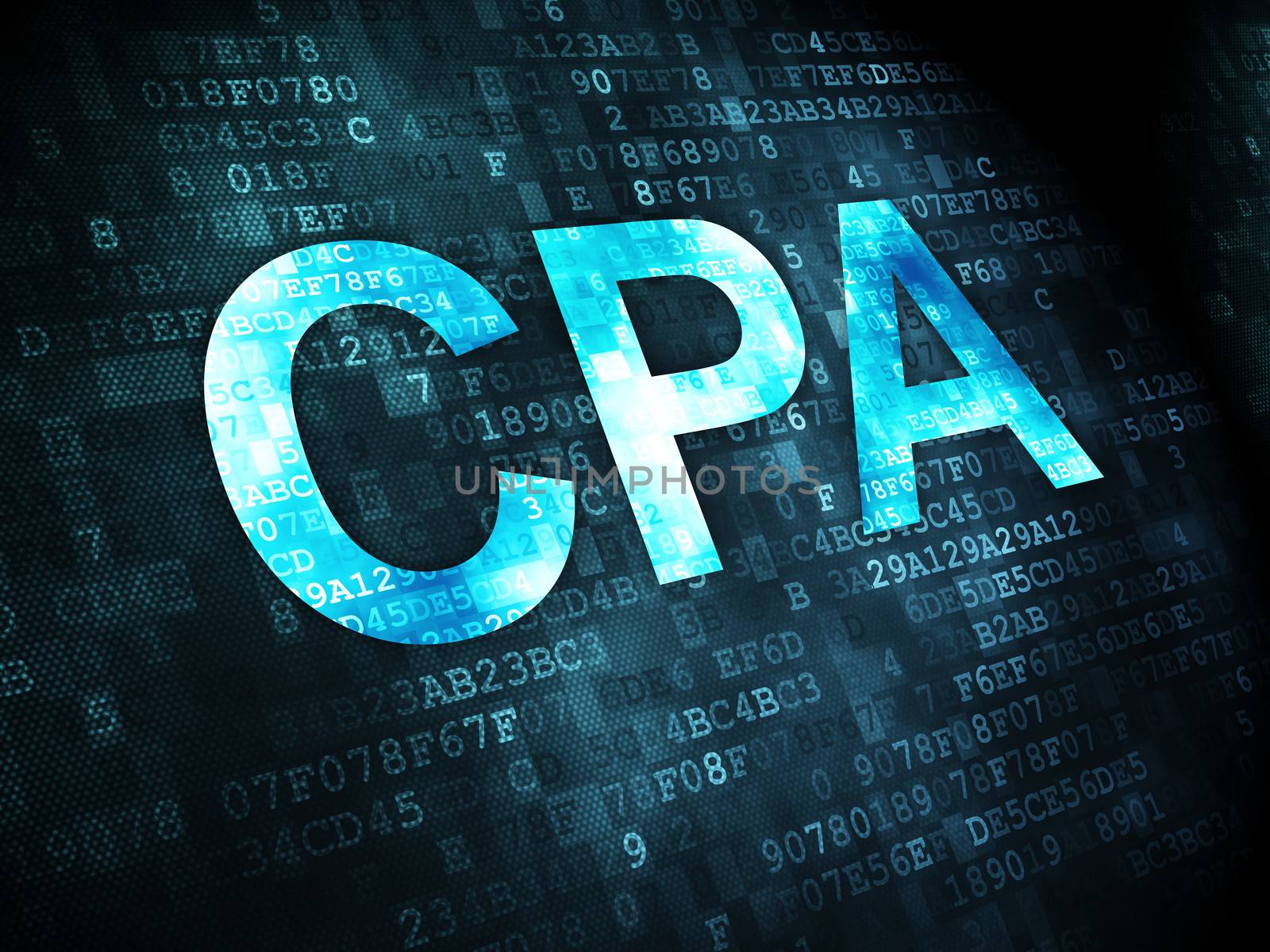 Business concept: CPA on digital background by maxkabakov
