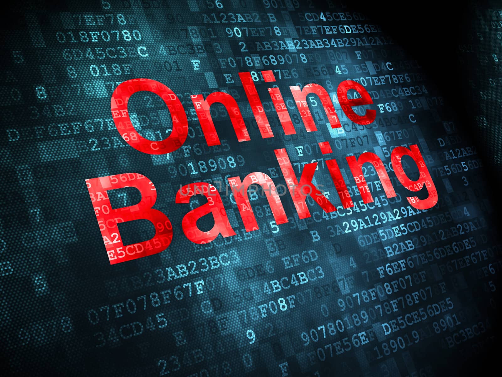 Business concept: Online Banking on digital background by maxkabakov