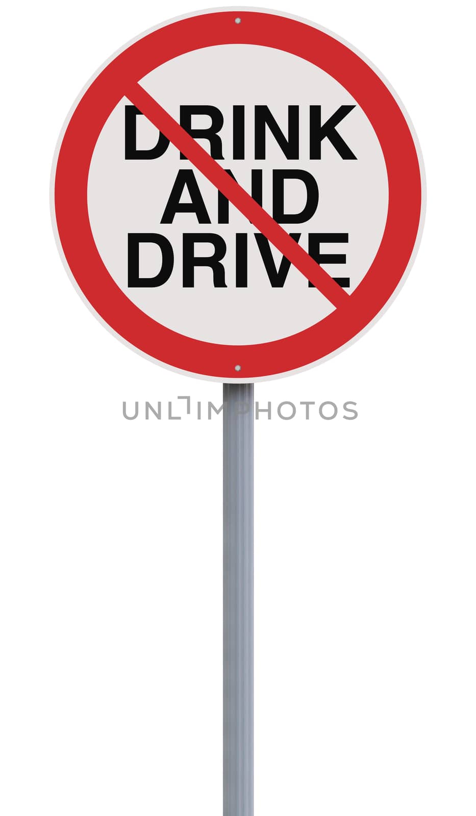 Modified road warning sign on drinking and driving