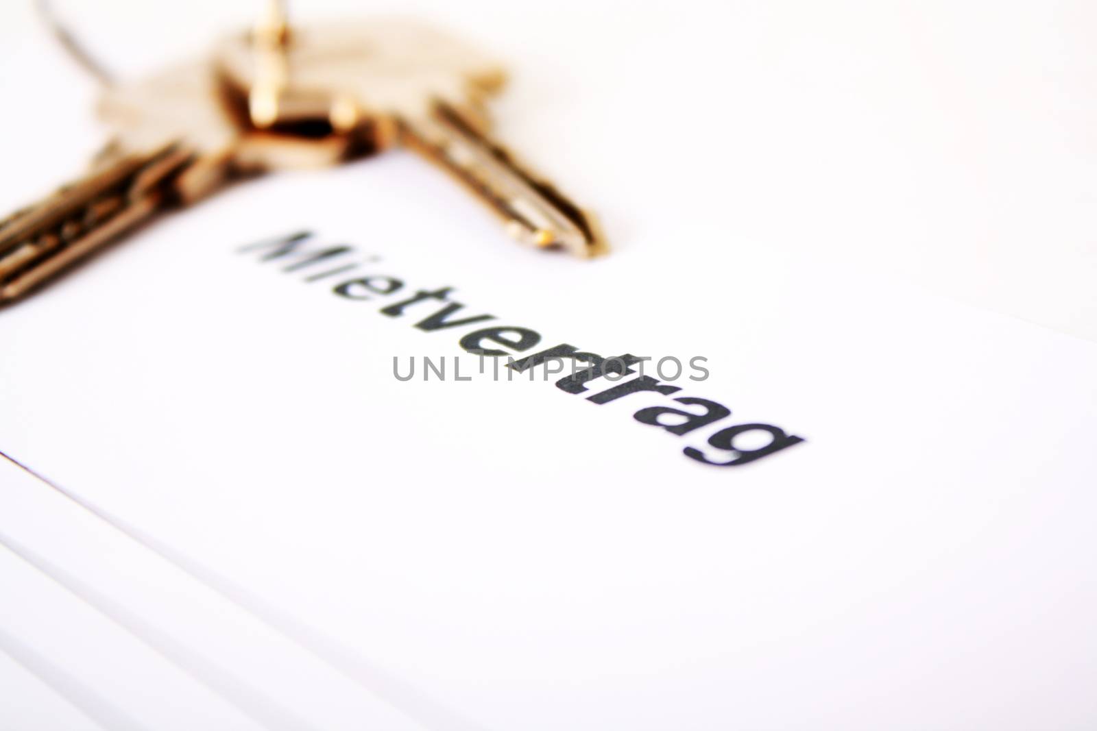 Rental agreement form with keys 