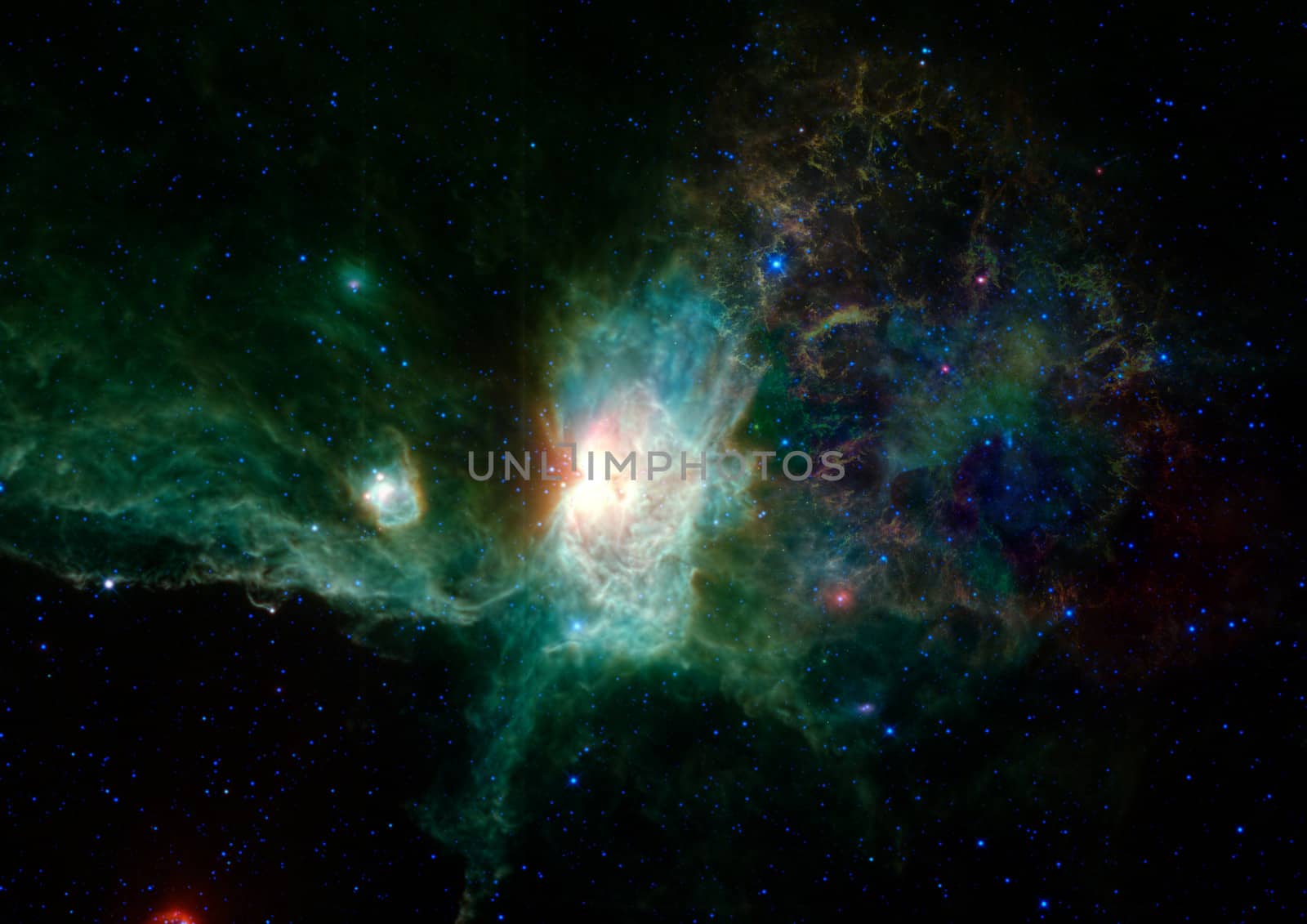 Far being shone nebula and star field against space. "Elements of this image furnished by NASA".