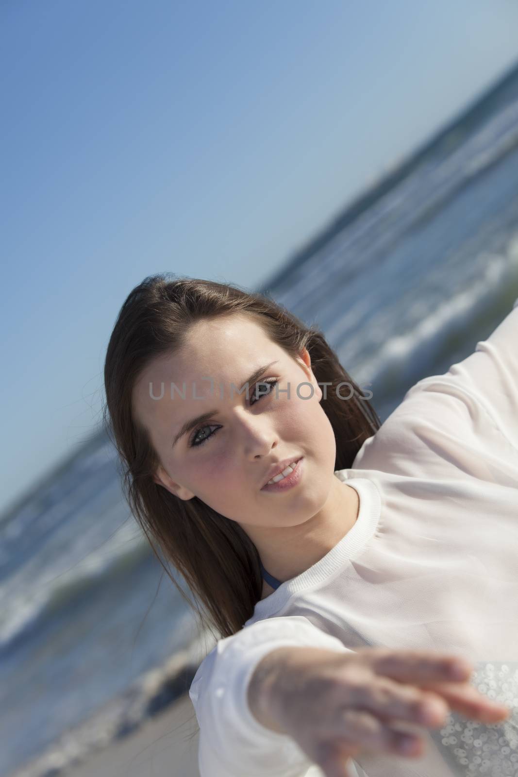 beautiful woman on the beach
