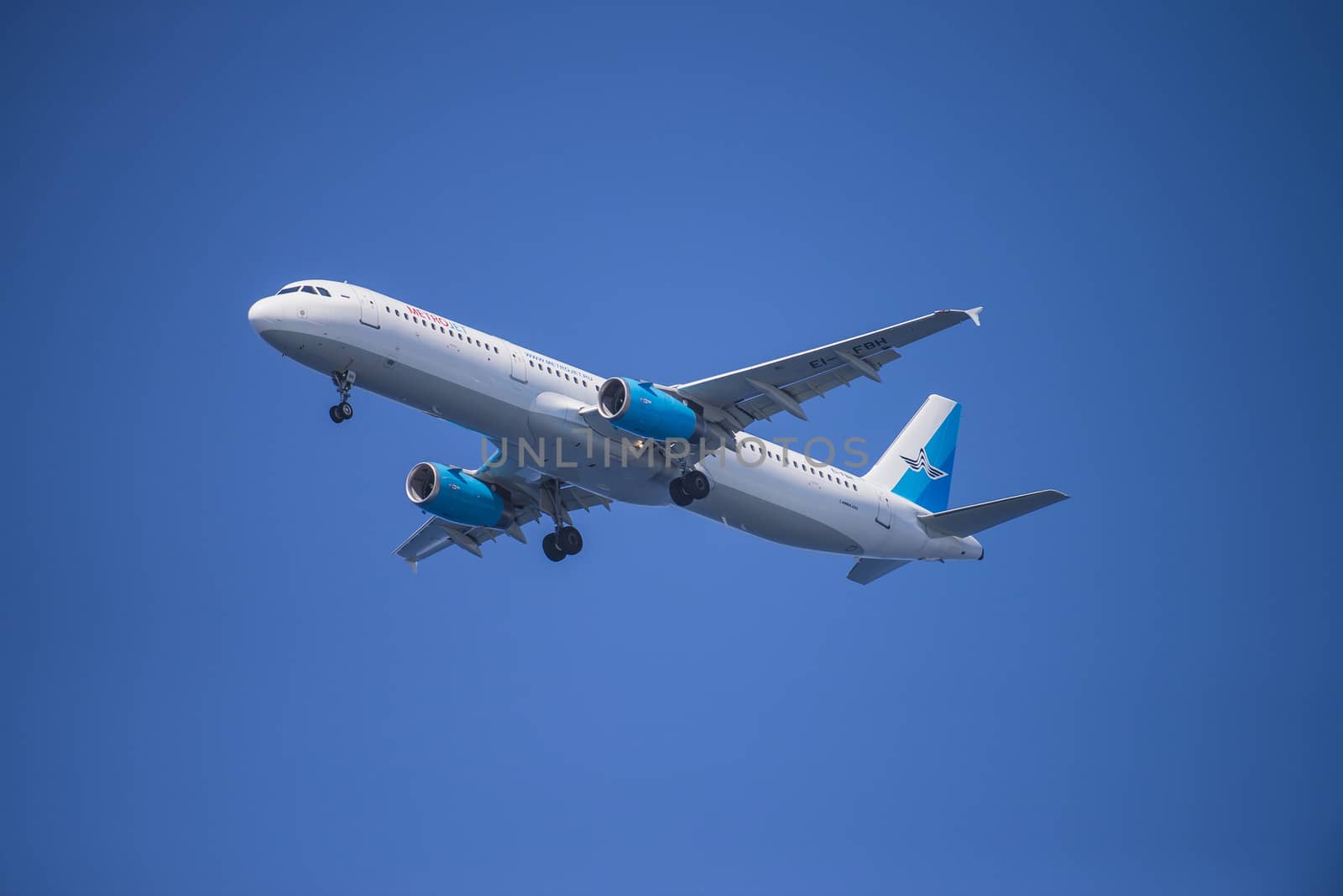 Airbus a321, Metrojet, Russia. The pictures of the planes are shot very close an airport just before landing. September 2013.