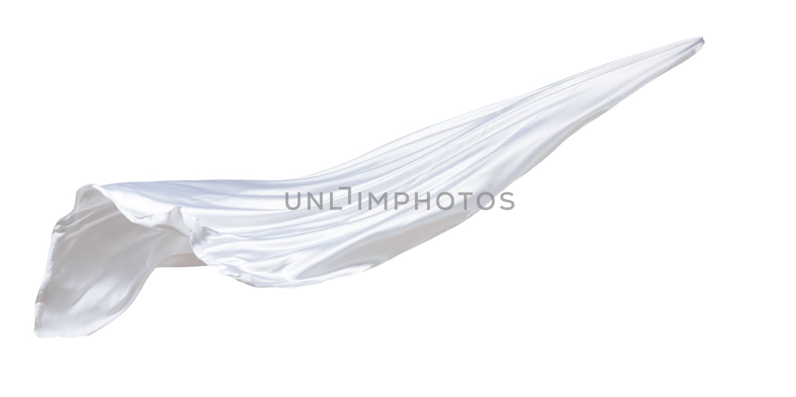 fabric weaves the wind, isolated on white background