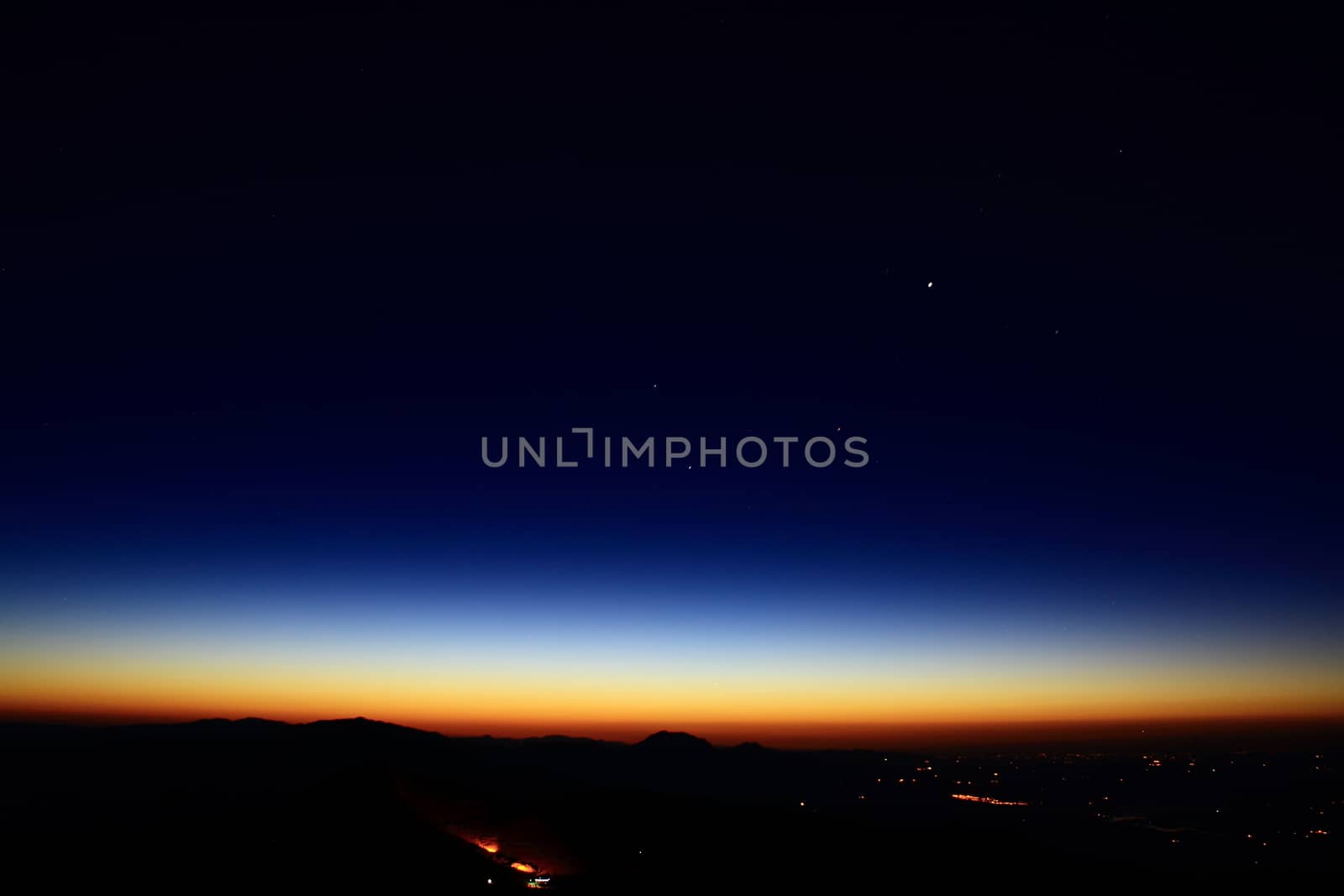 Sunrise view from nemrut mountain with silhuettes