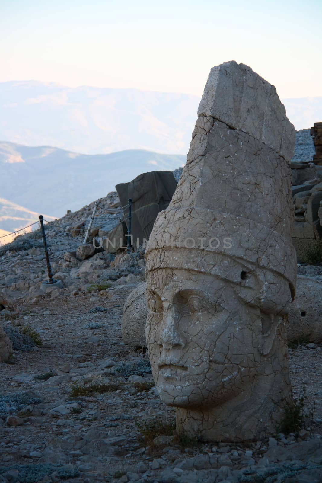 sun light on monument of god in nemrut adiyaman