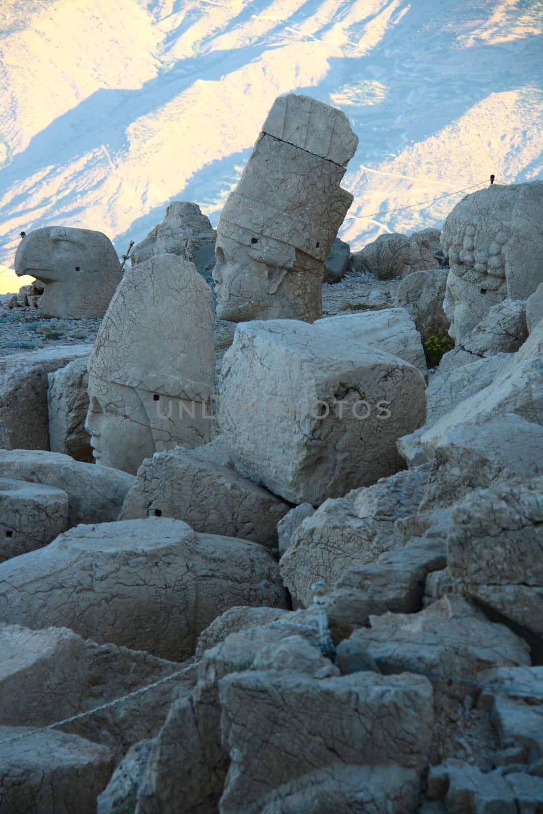 sun light on monument of god in nemrut adiyaman