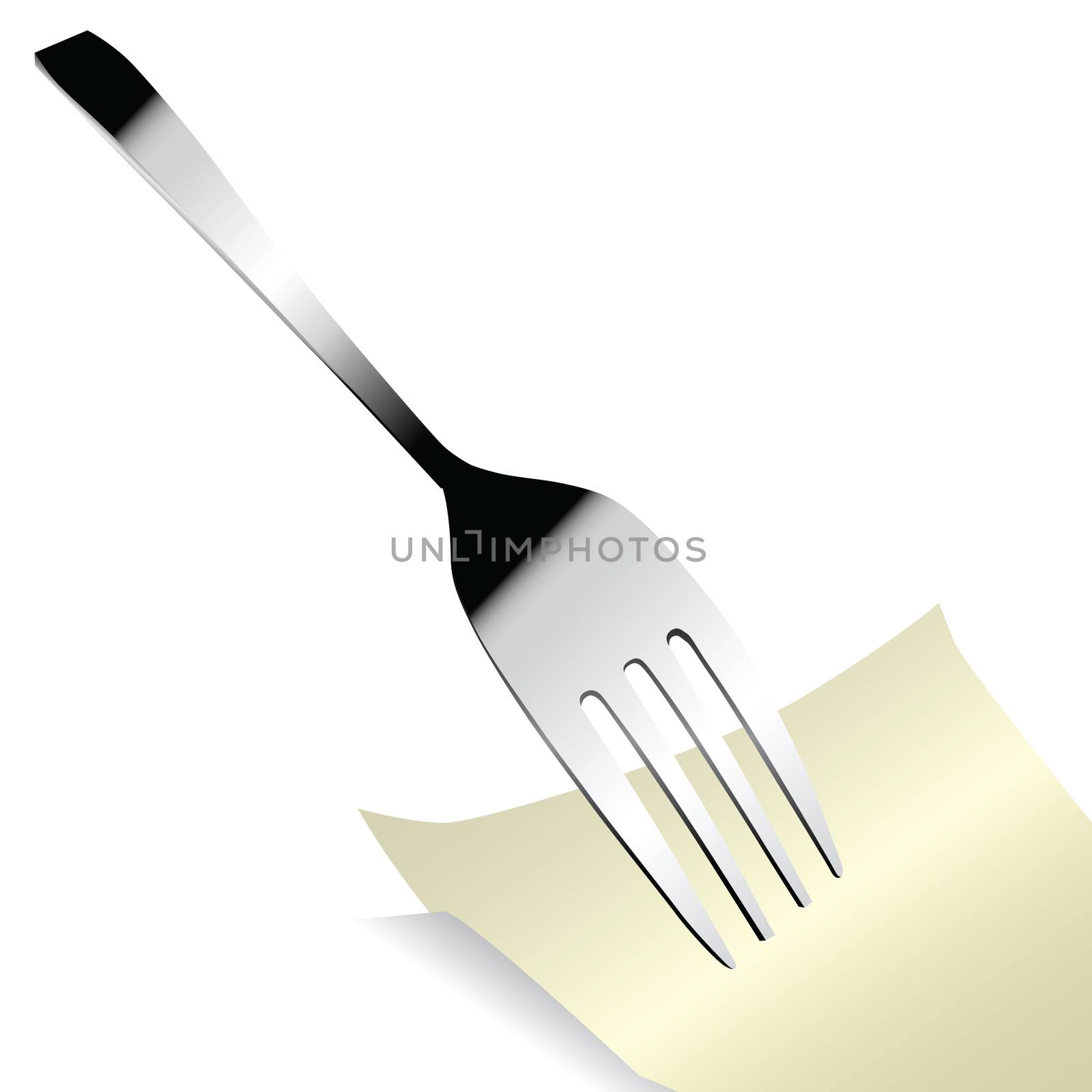 Steel fork with a sticker by VIPDesignUSA