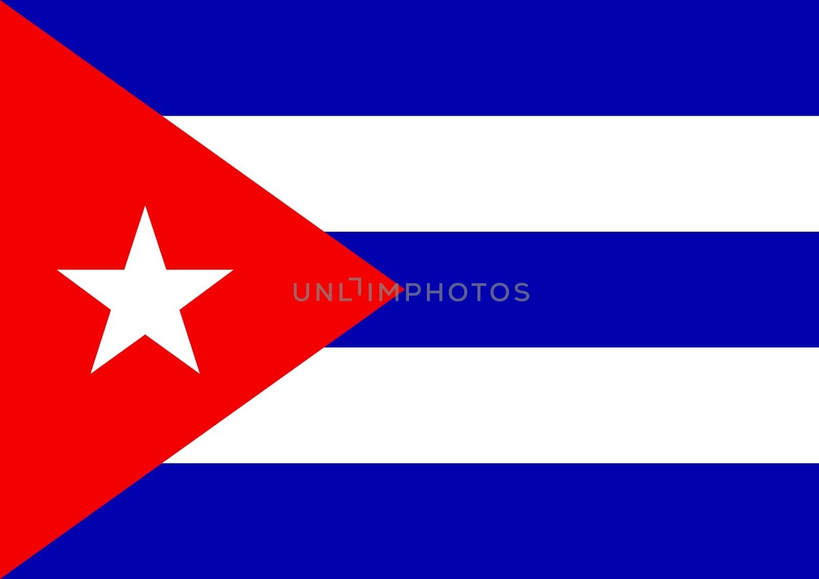 Illustrated flag of Cuba