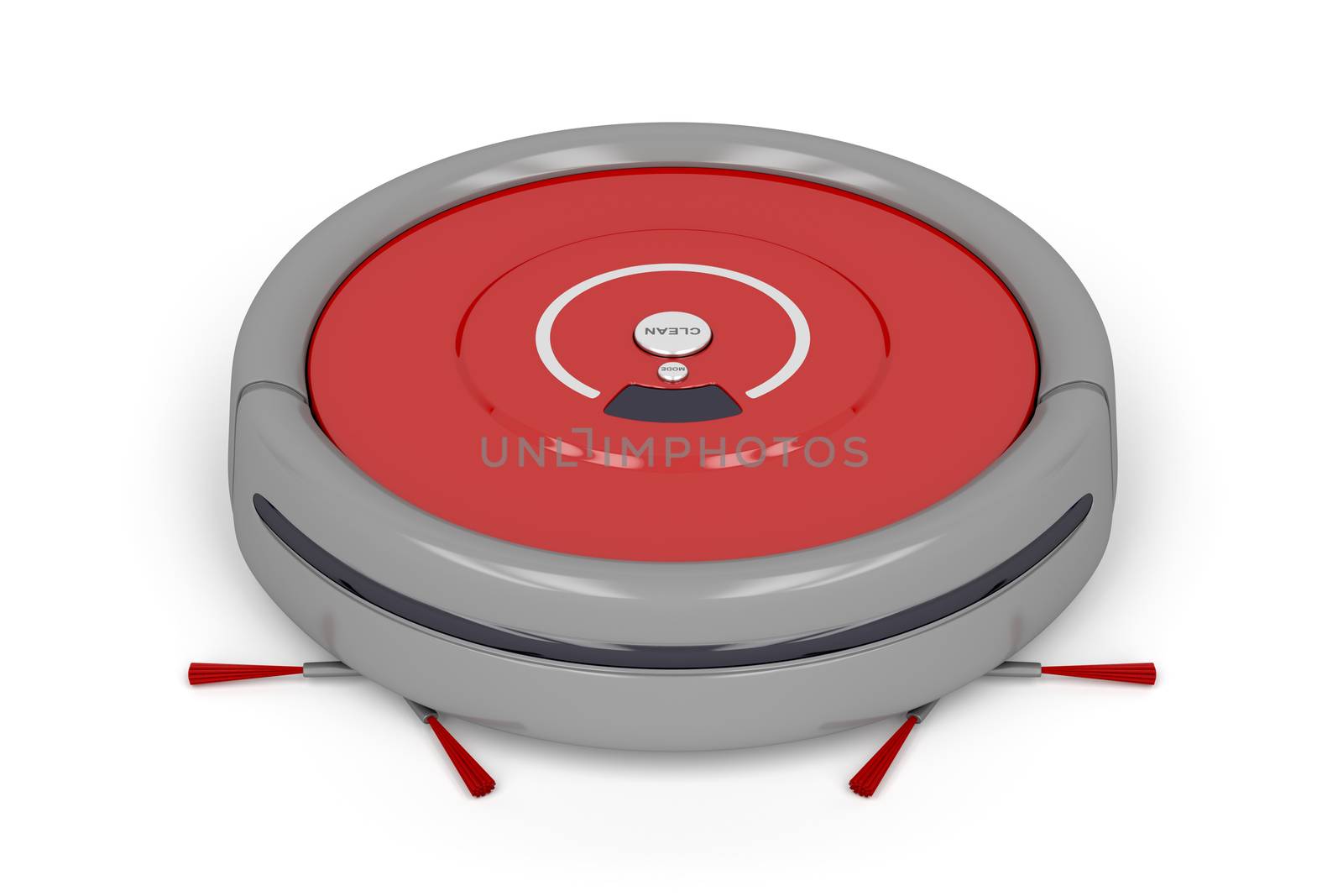 Robot vacuum cleaner on white background