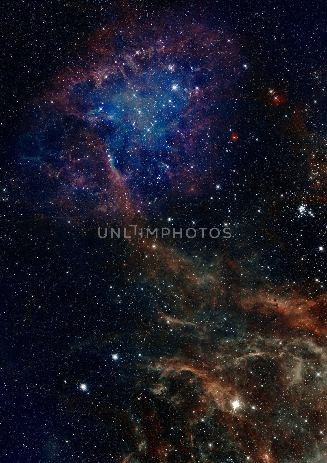 Far being shone nebula and star field against space. "Elements of this image furnished by NASA".