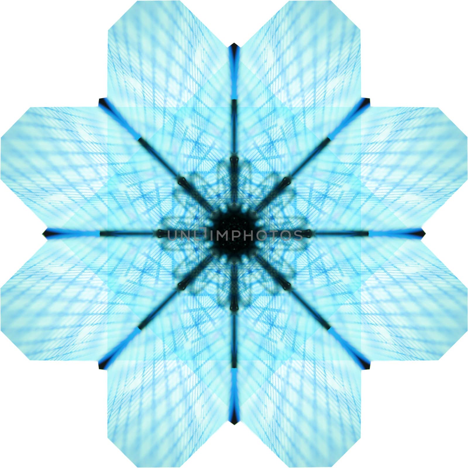 computer generated seamless kaleidoscope flower pattern illustration