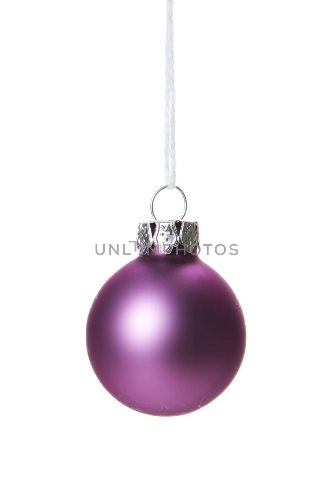 christmas, pink christmas ball isolated hanging with white background