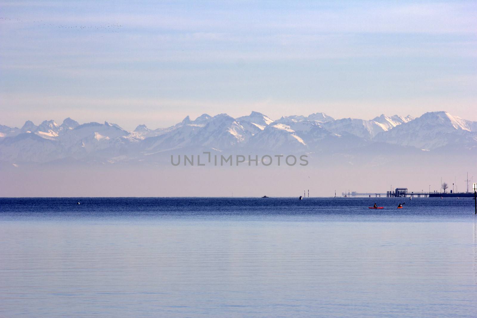 Lake of Constance View of alps