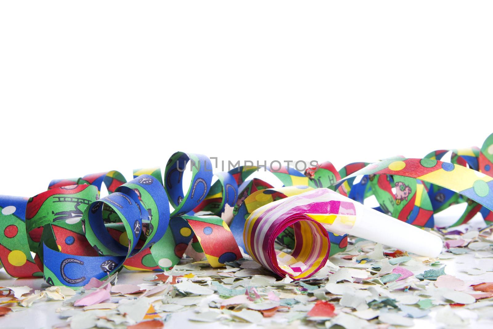 streamers and confetti as decoration