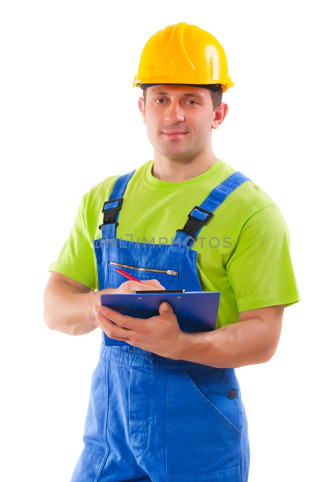 worker holding clipboard