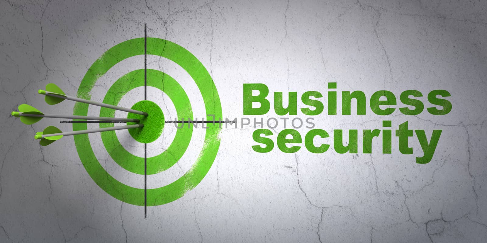 Protection concept: target and Business Security on wall background by maxkabakov