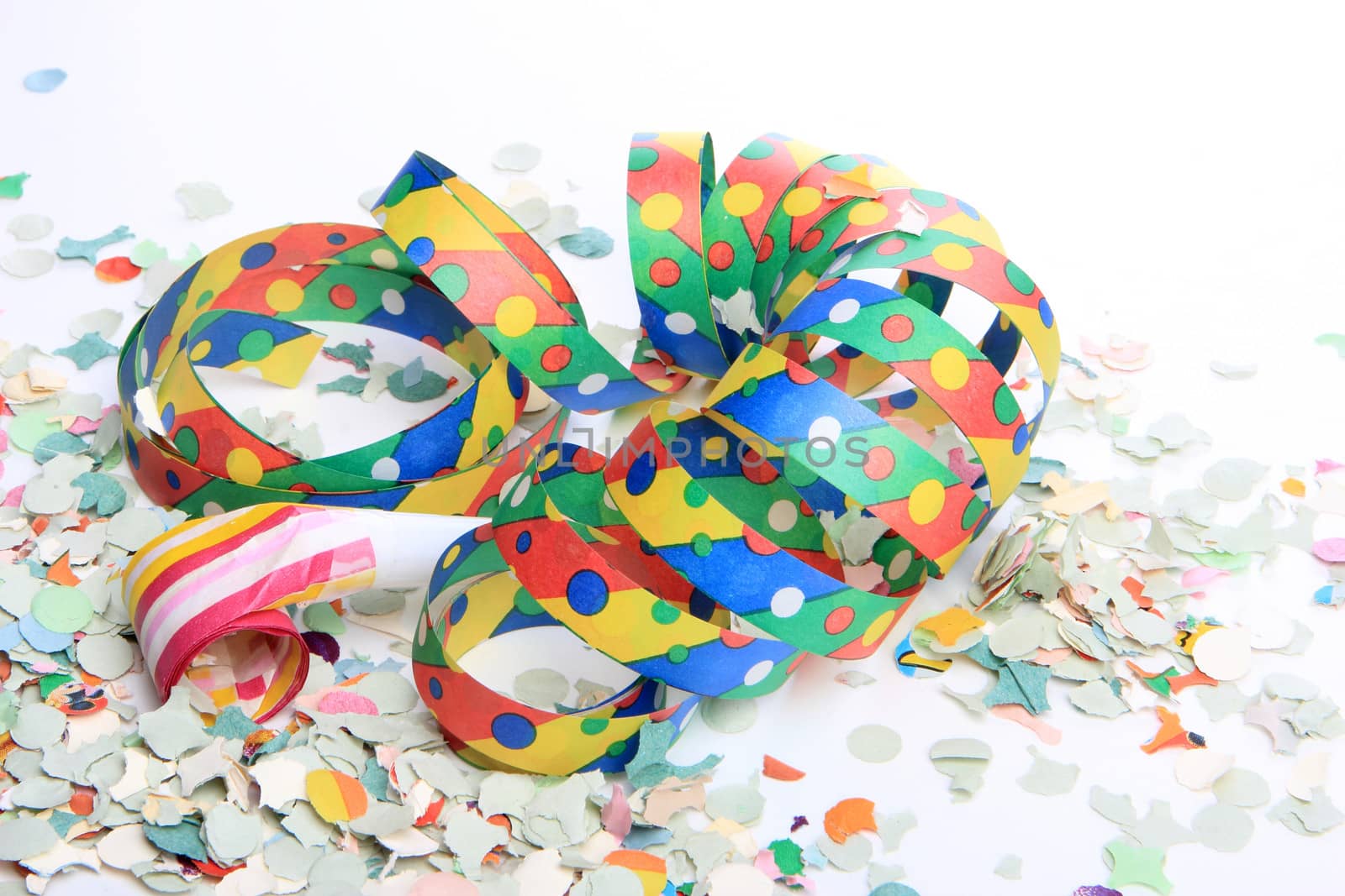 streamers and confetti as decoration