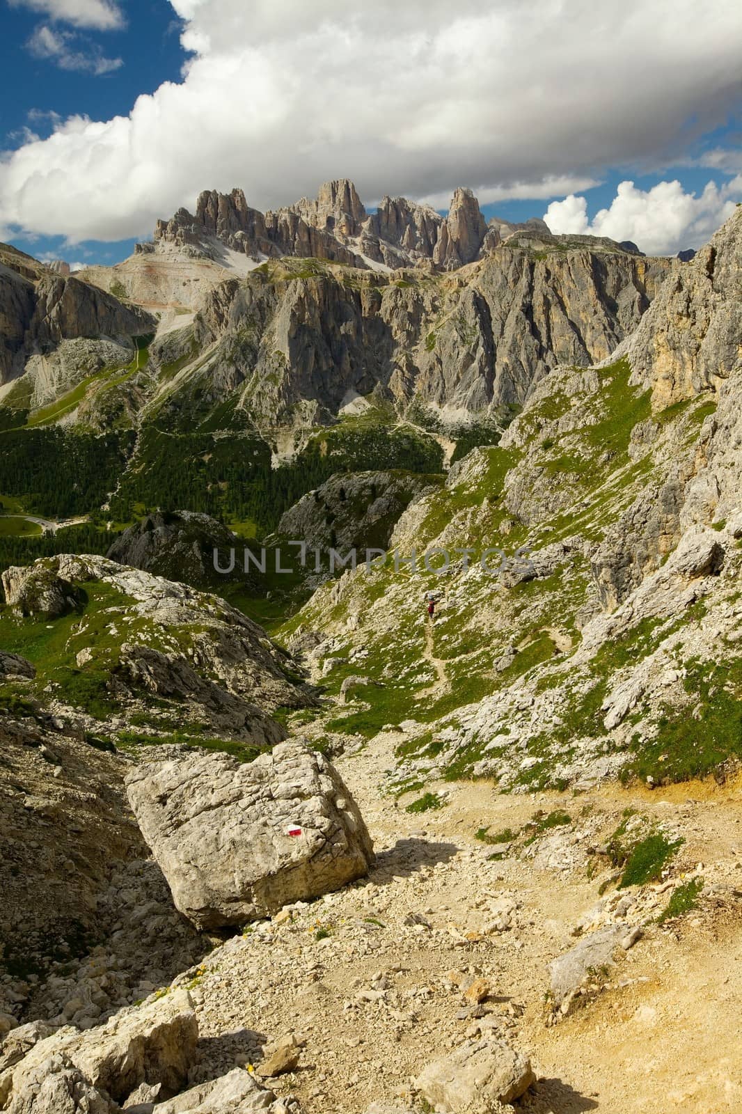 High mountain cliffs in the Dolomites