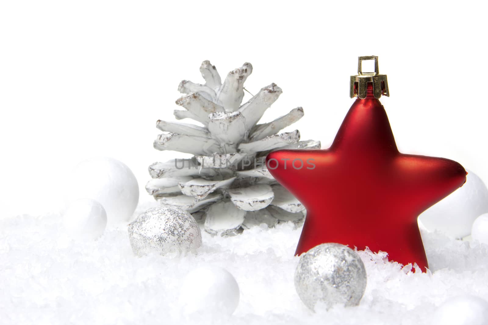 christmas, decoration pinecones, christmas bauble, christmas star red and white