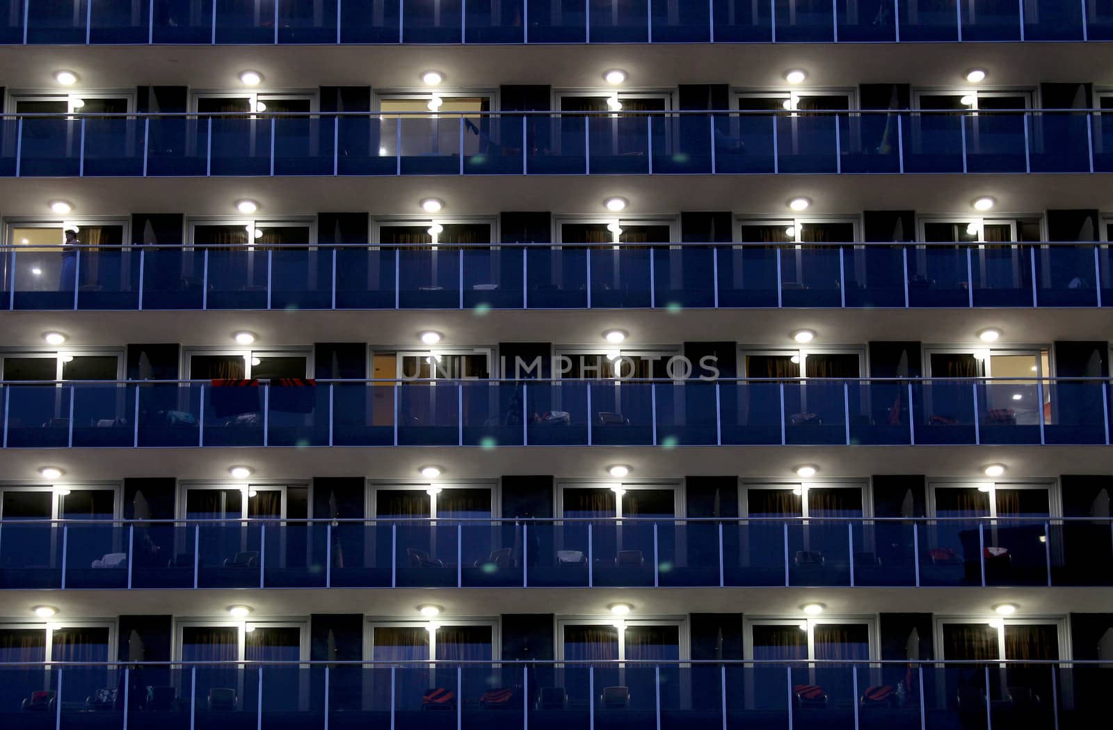 Detail pattern of architectural design facade of modern building 