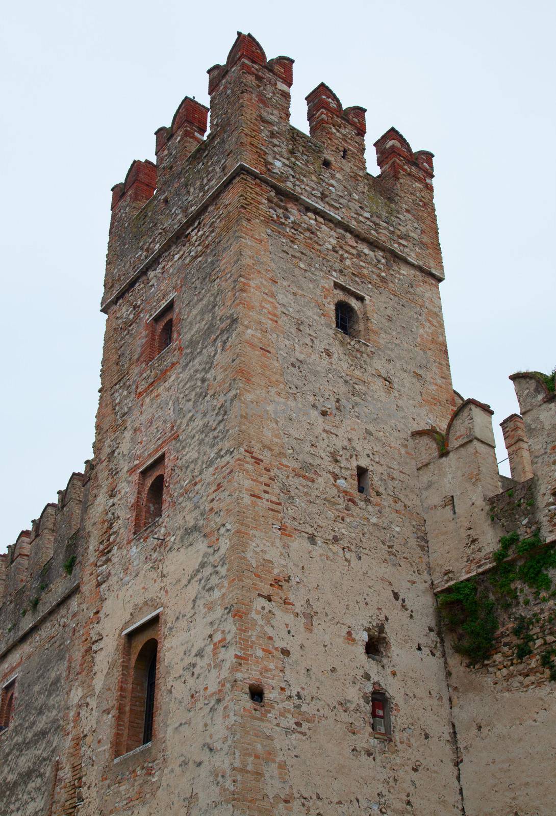 Main tower of castle of Sirmione, Italy