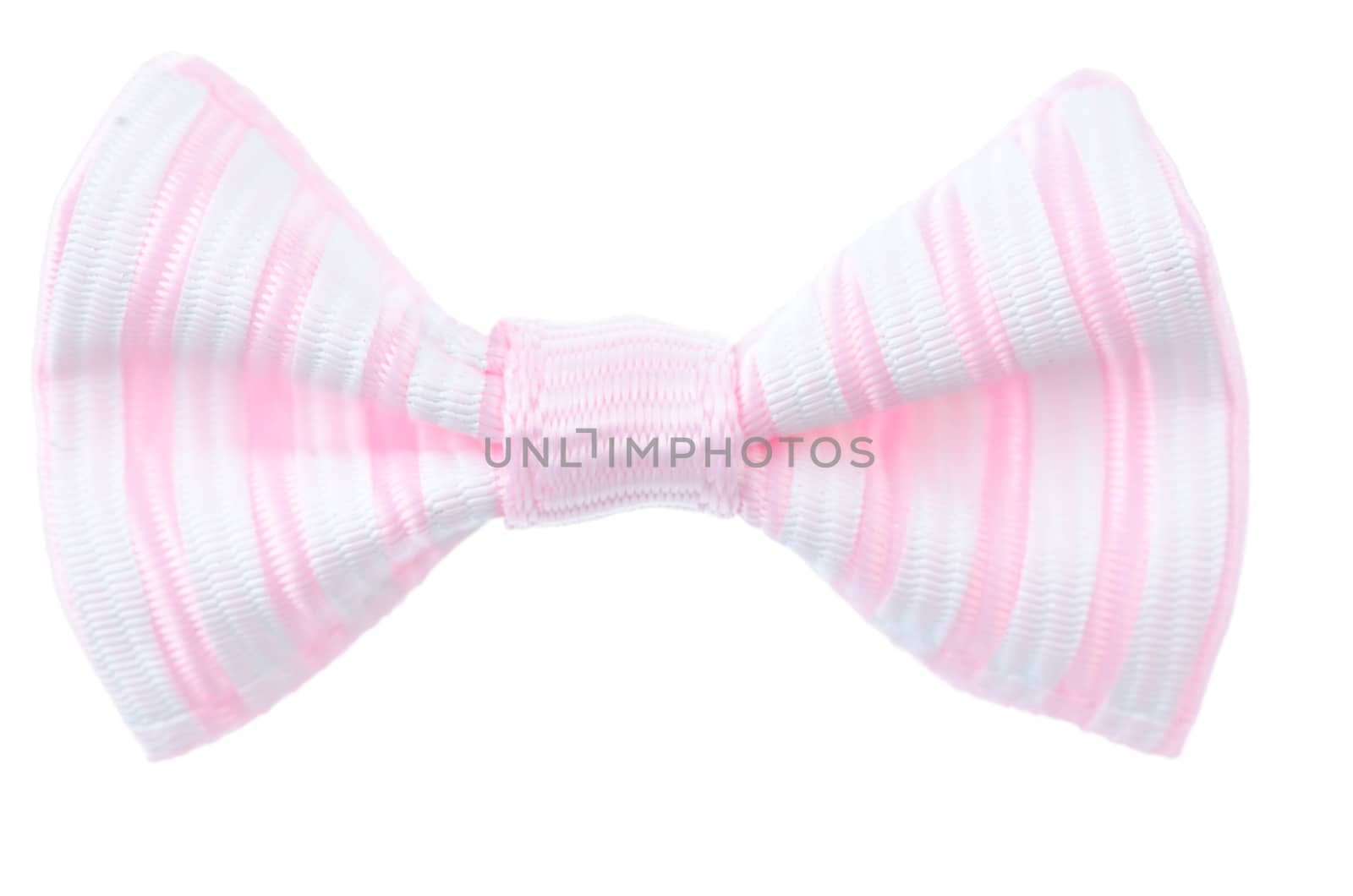 Fabric bow isolated on white background.