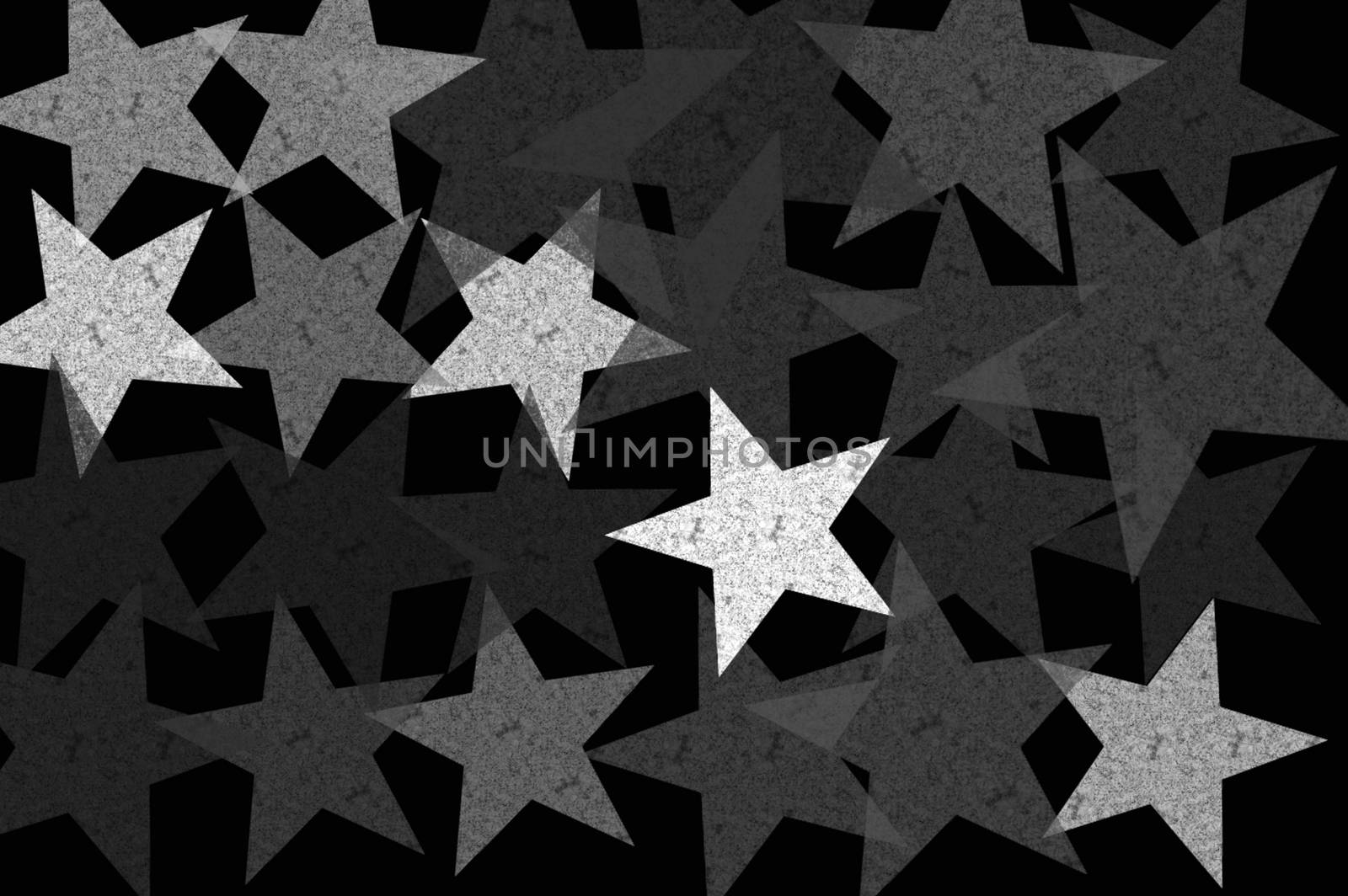 Stars at night grunge pattern abstract background illustration. Black and white.