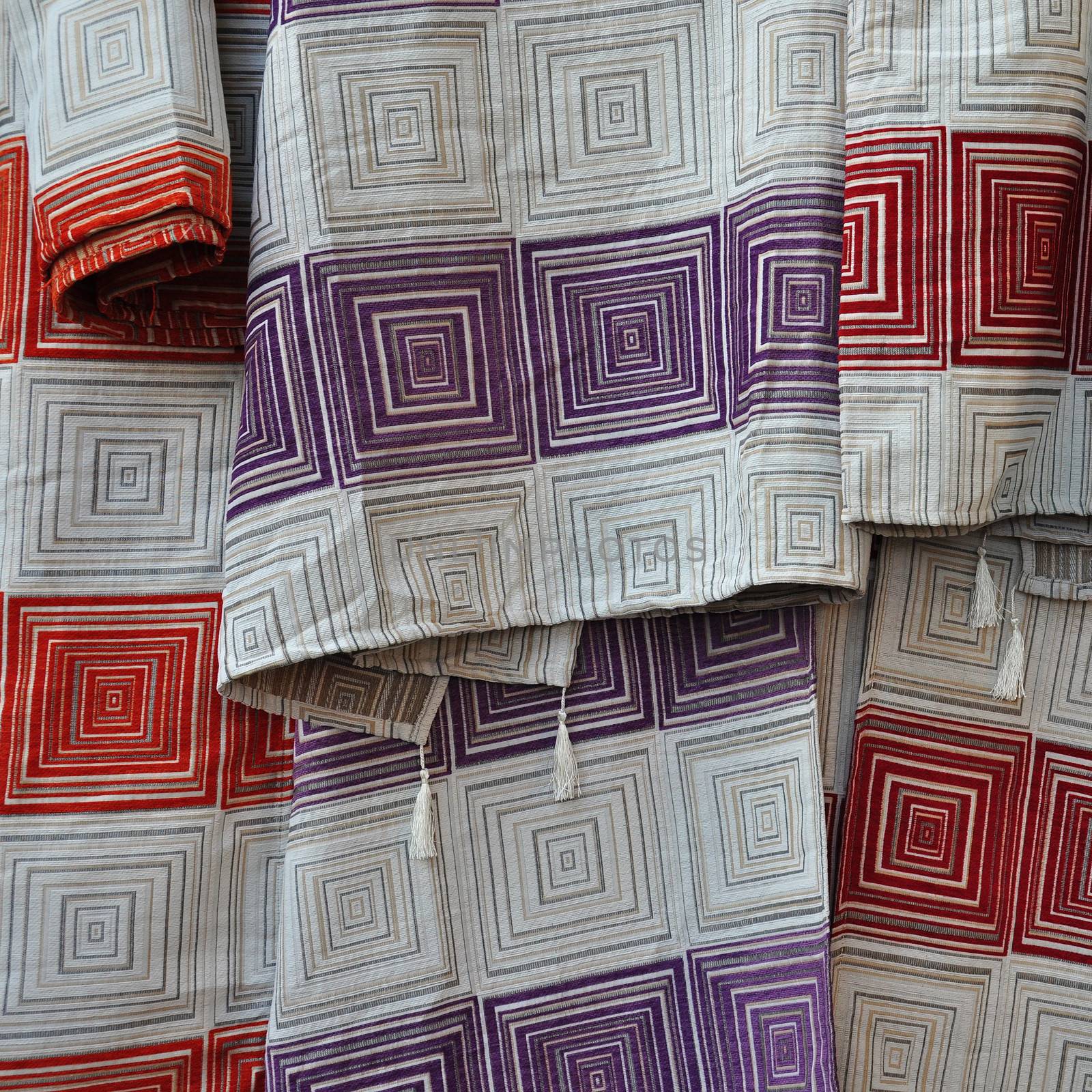 Textile with squares pattern. Fabric abstract background.