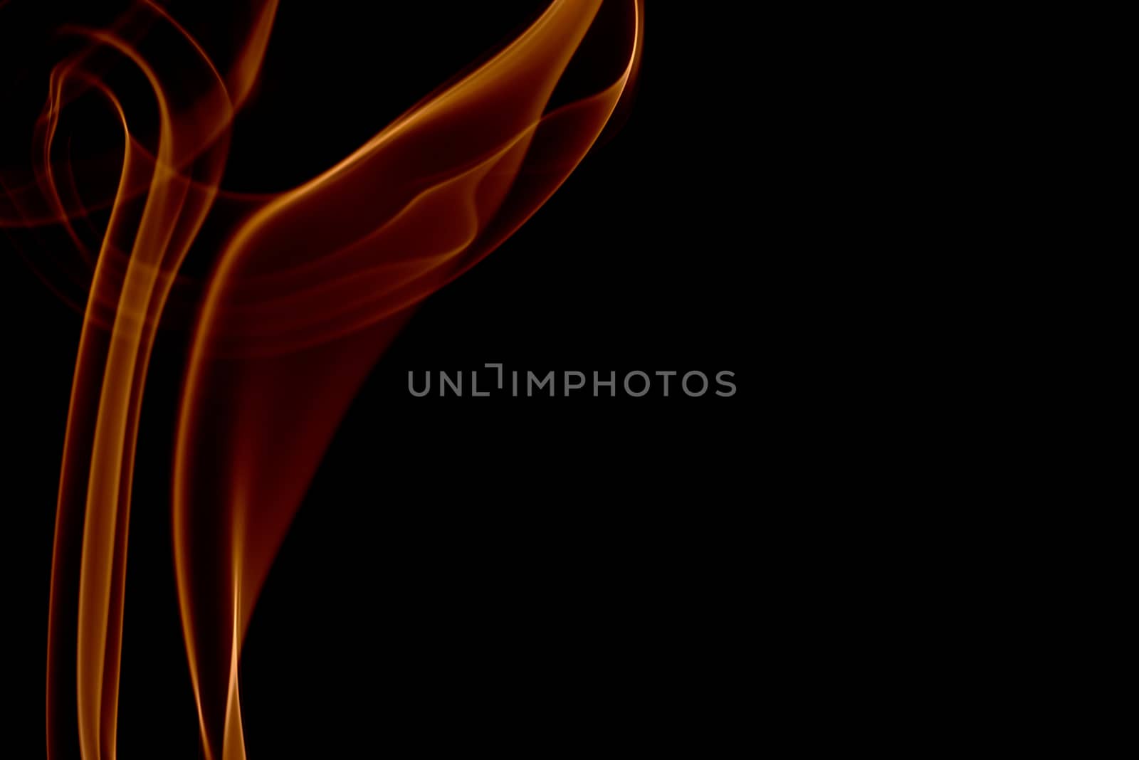 Studio shot of Smoke image on black background.