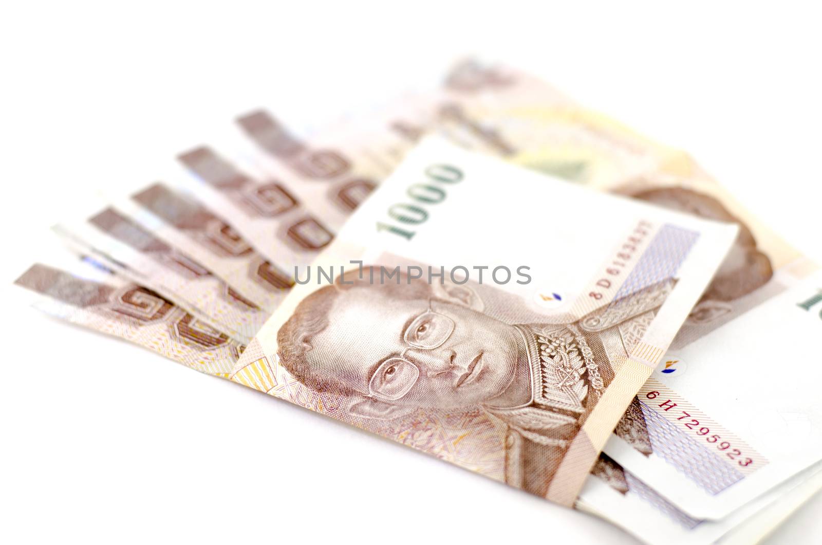 thai banknote isolated on white background