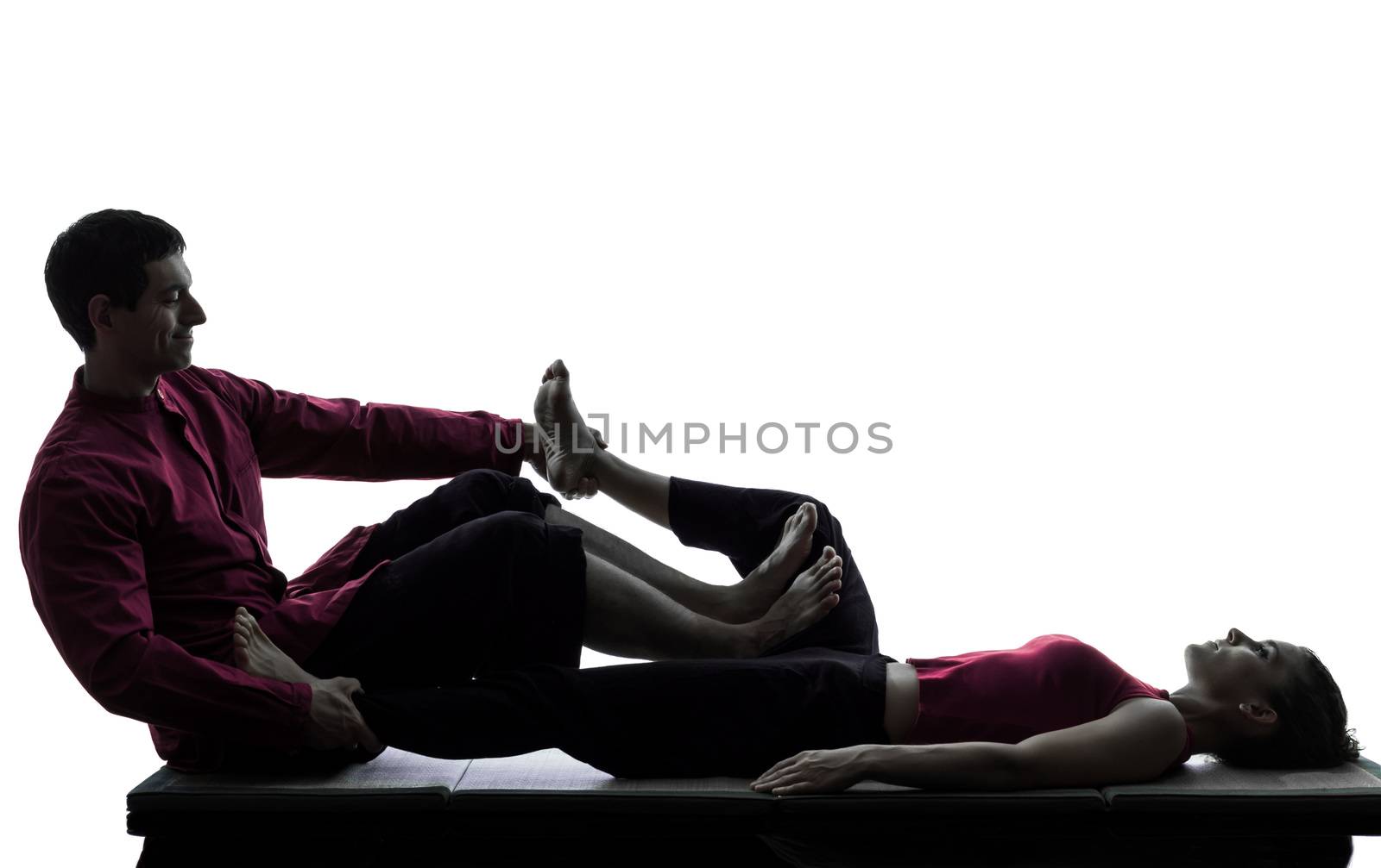 feet legs thai massage silhouette by PIXSTILL