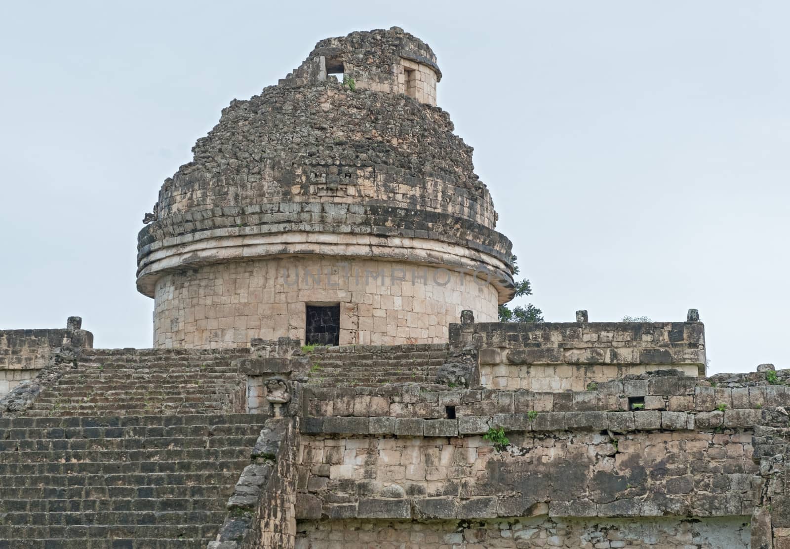 An ancient observatory  in Chichen Itza Mayan city, Mexico  by Marcus
