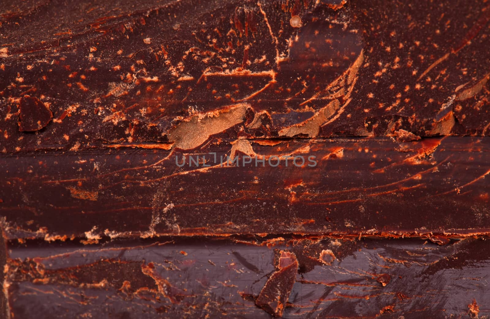 Heap of delicious black chocolate texture closeup