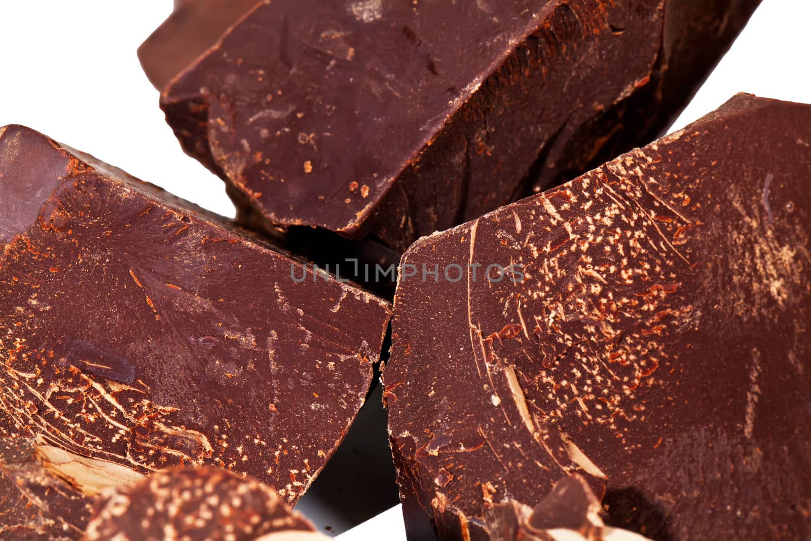 Slices of delicious black chocolate