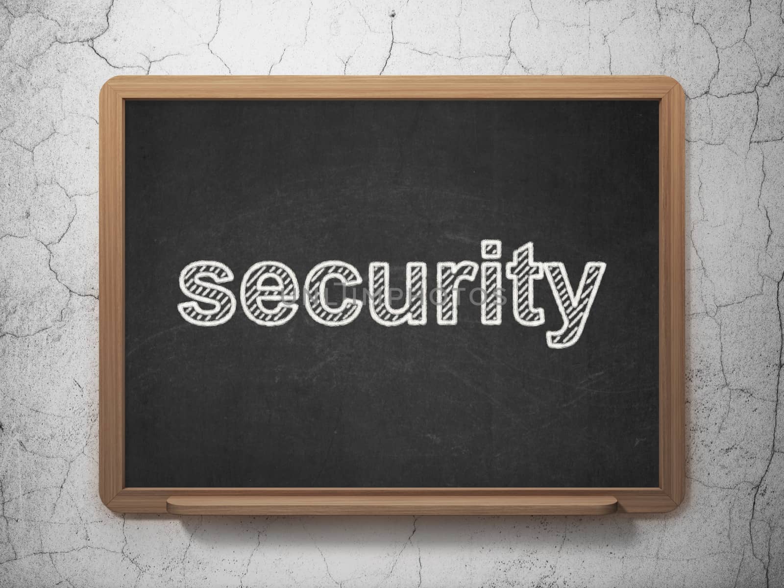 Privacy concept: Security on chalkboard background by maxkabakov