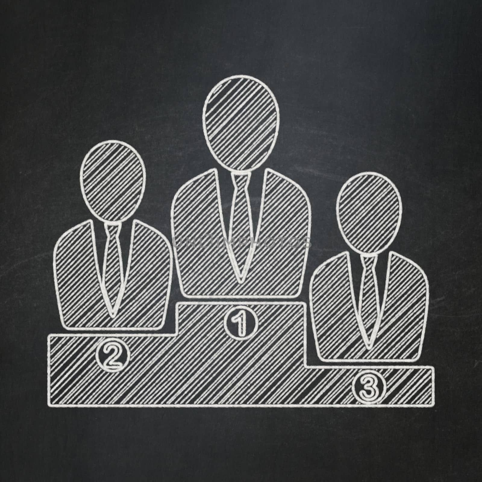 Law concept: Business Team on chalkboard background by maxkabakov