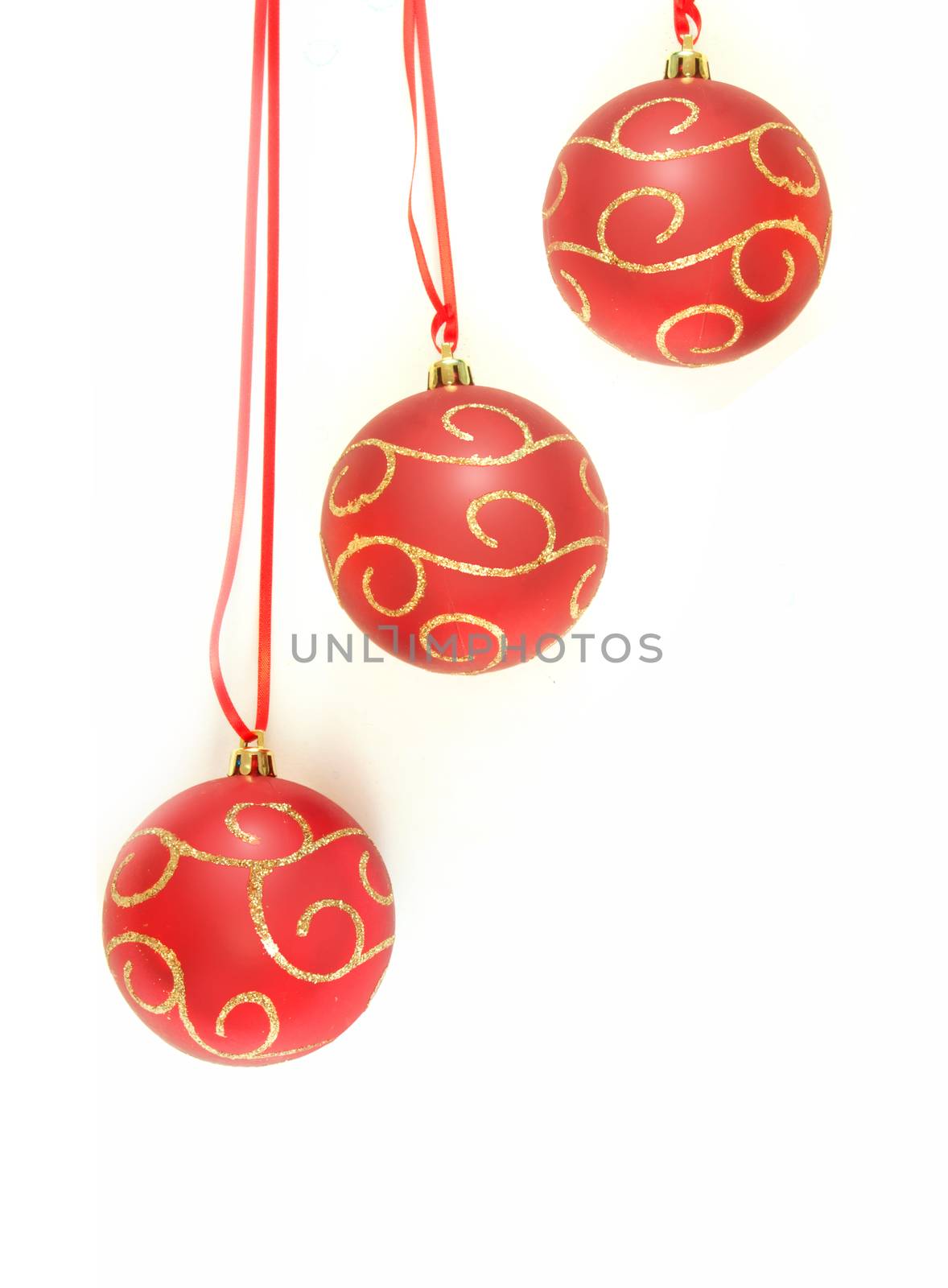 Christmas baubles background by unikpix