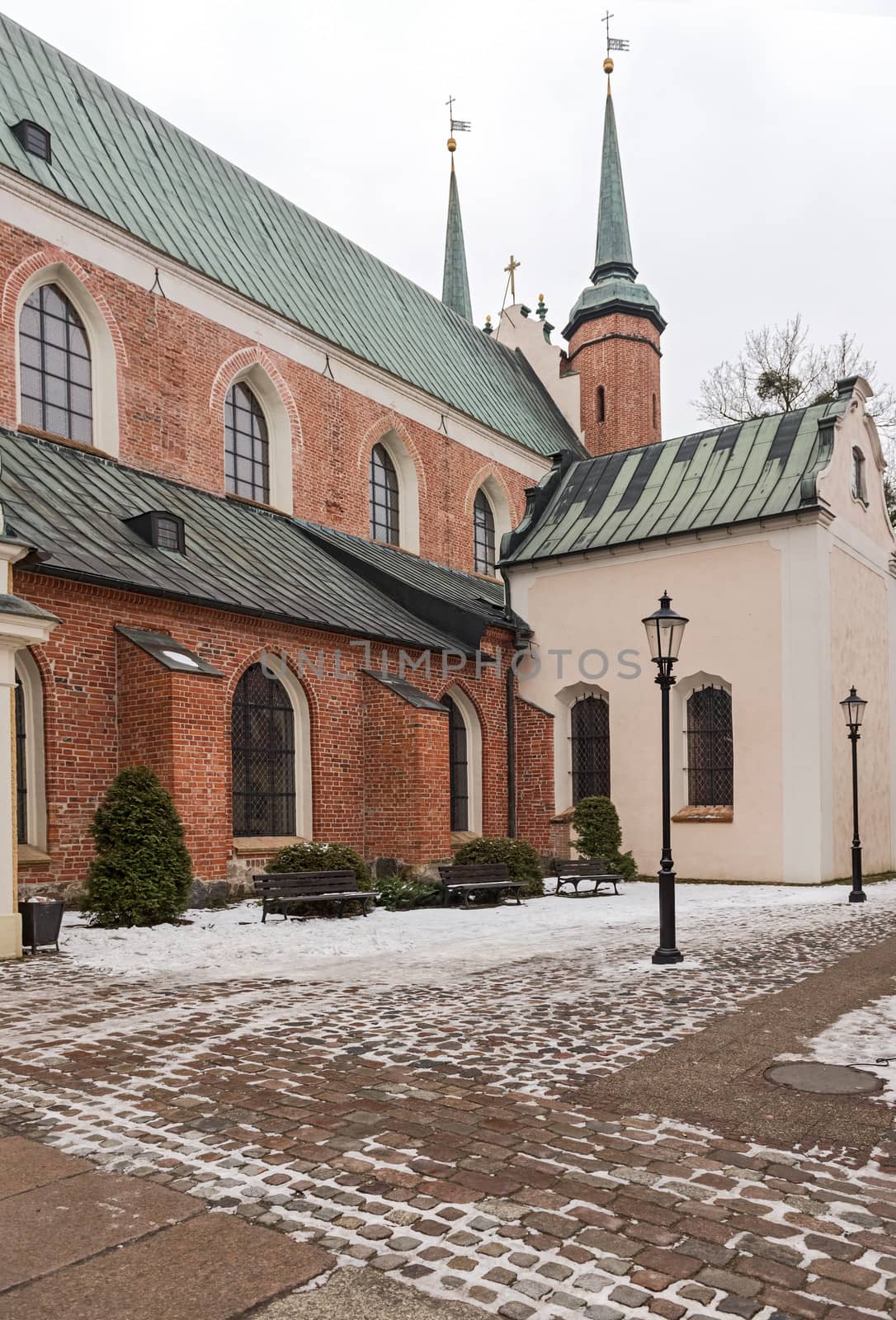 Cathedral in Gdansk Oliwa Poland, side view