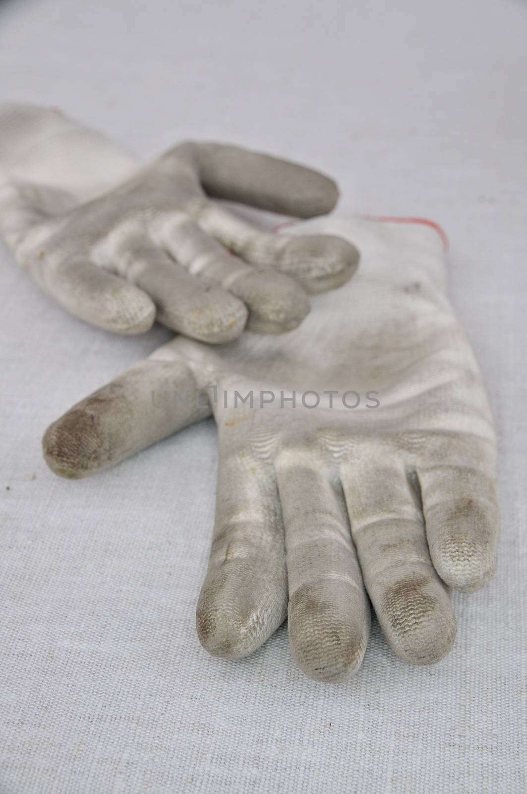 Dirty gardening gloves