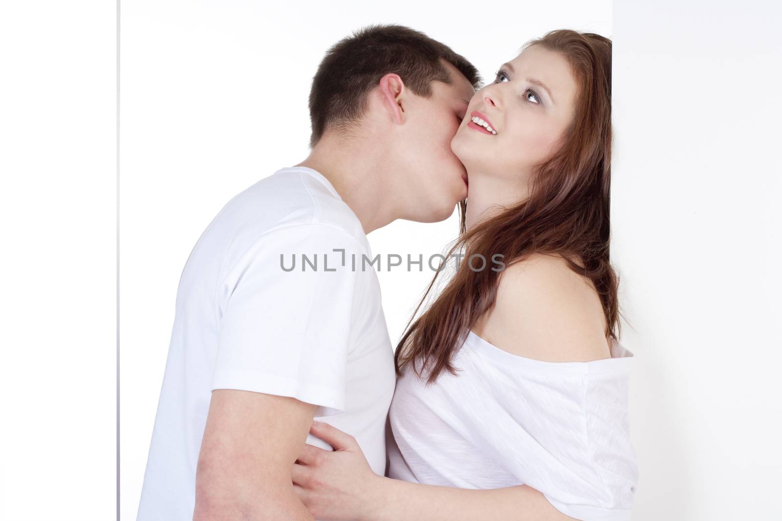 portrait of a young couple embracing