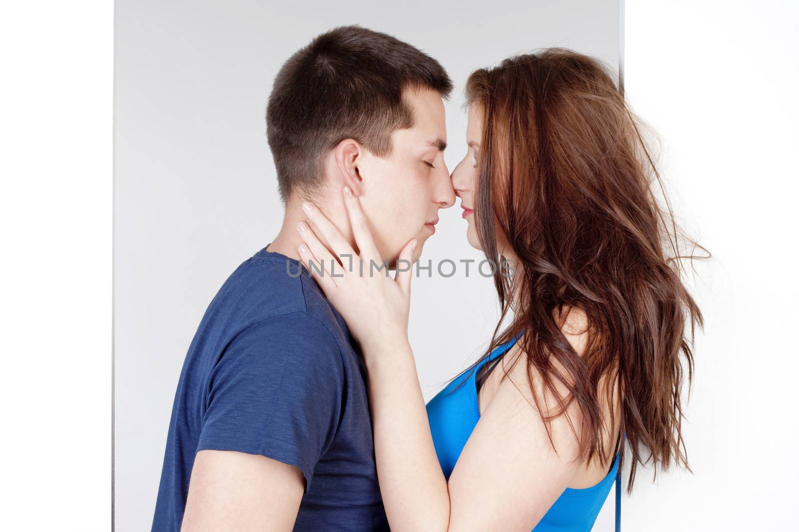 portrait of a young couple embracing