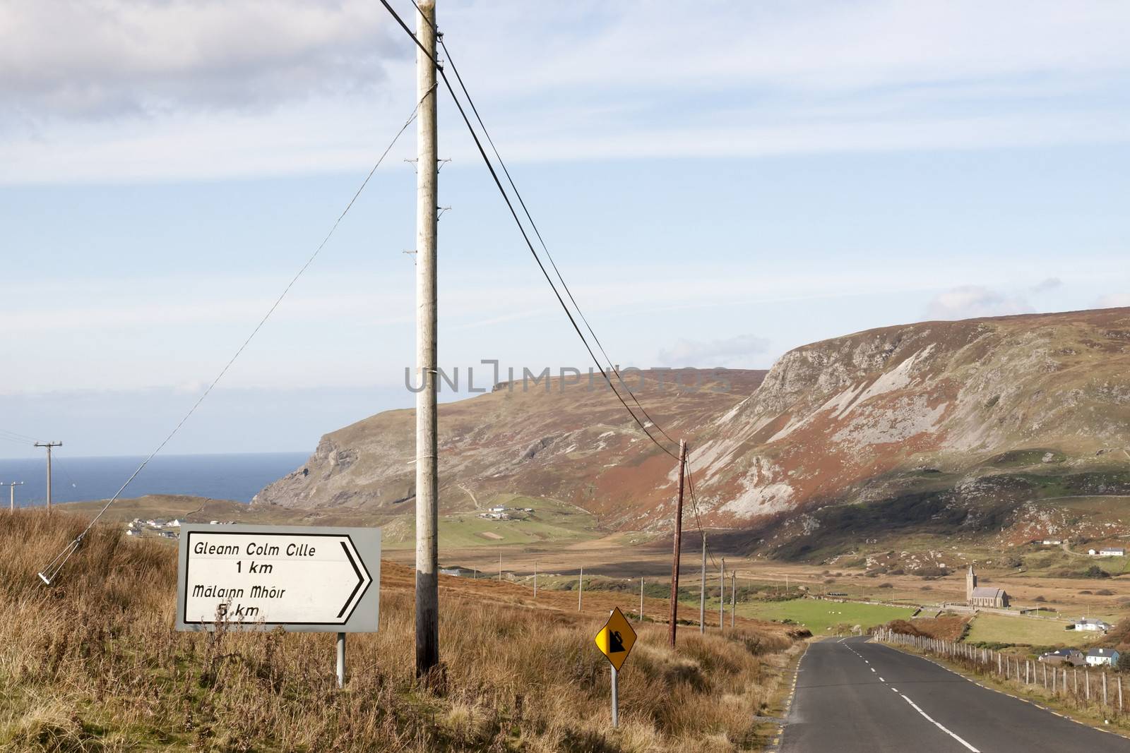 road to Gleann Colm Cille in beautiful county Donegal, Ireland