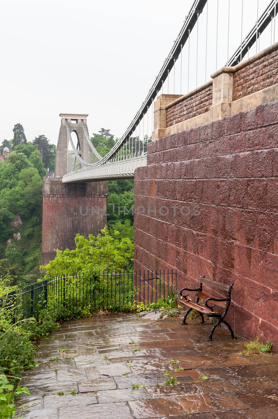 Bench at Clifton Suspension Bridge in Bristol by mkos83