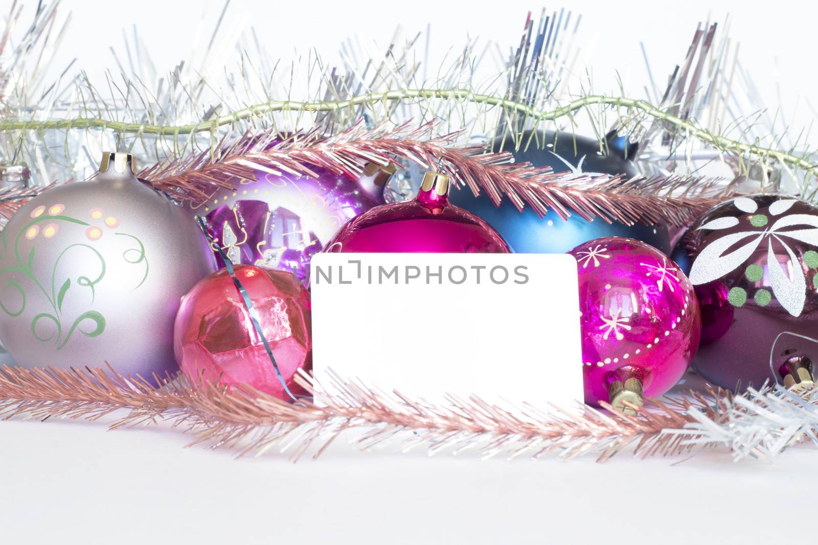 Arrangement of Christmas tree decorations by cherezoff