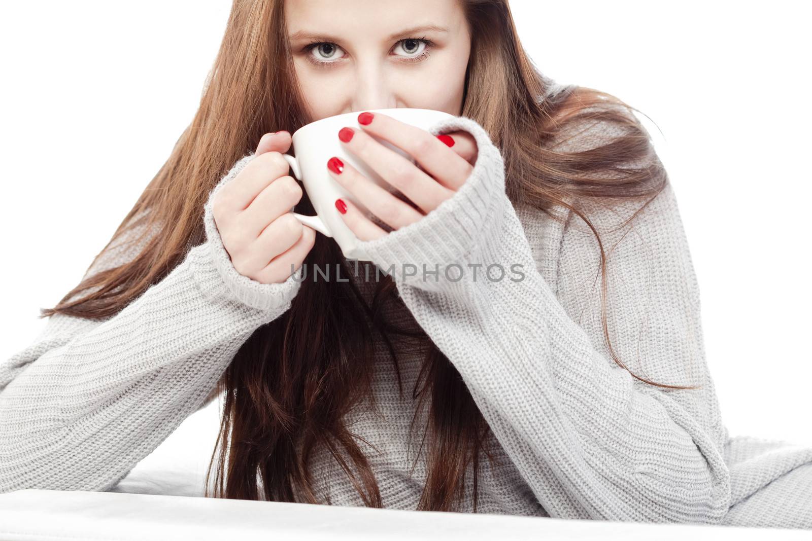 girl drinking coffee by courtyardpix